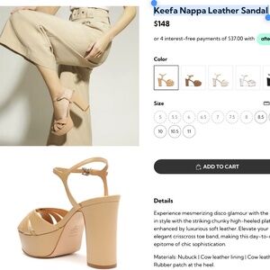 SCHULTZ Keefa Nappa Leather Sandal - worn once